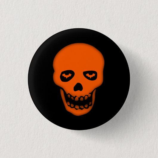 Grinning Bat Skull Goods Abzeichen Button (Vorderseite)