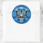 Grinning Blue Calavera Stickers (Tasche)