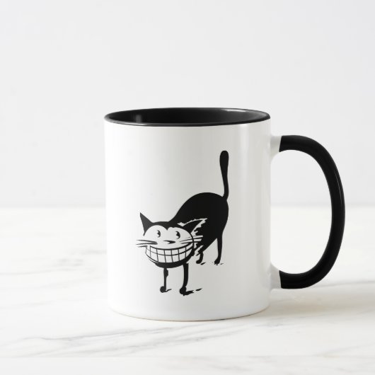 Grinning Cat Zwei-Tone-Kaffee-Tasse Tasse (Rechts)