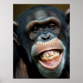 Grinning Chimpanze Poster (Vorne)