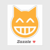 Grinning Emoji Cat Aufkleber (Blatt)