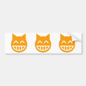 Grinning Emoji Cat Autoaufkleber (Vorne)