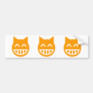 Grinning Emoji Cat Autoaufkleber