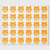 Grinning Emoji Cat Geschenkpapier (Flach)