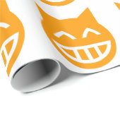 Grinning Emoji Cat Geschenkpapier (Rolleneckpunkt)