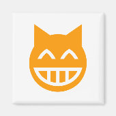 Grinning Emoji Cat Magnet (Vorne)