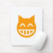 Grinning Emoji Cat Mousepad (Mit Mouse)