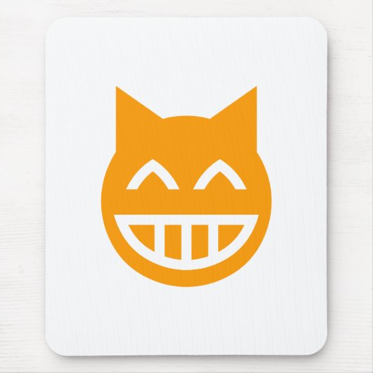Grinning Emoji Cat Mousepad (Vorne)