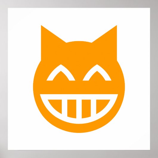 Grinning Emoji Cat Poster (Vorne)