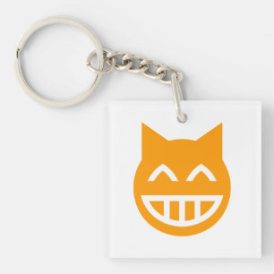 Grinning Emoji Cat Schlüsselanhänger