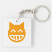 Grinning Emoji Cat Schlüsselanhänger (Rückseite)