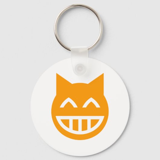 Grinning Emoji Cat Schlüsselanhänger (Vorderseite)