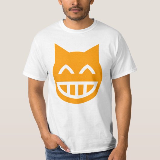 Grinning Emoji Cat T-Shirt (Vorderseite)