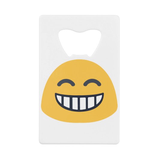 Grinning Emoji Geldbeutel Flaschenöffner (Vorderseite)