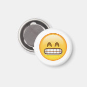 Grinning - Emoji Magnet (Vorderseite/Rückseite)