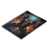 Grinning Evil Alien Man Sci-Fi Art Notizblock (Linke Seite)