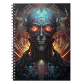 Grinning Evil Alien Man Sci-Fi Art Notizblock (Vorderseite)