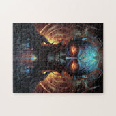 Grinning Evil Alien Man Sci-Fi Art Puzzle (Horizontal)