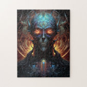 Grinning Evil Alien Man Sci-Fi Art Puzzle (Vertikal)