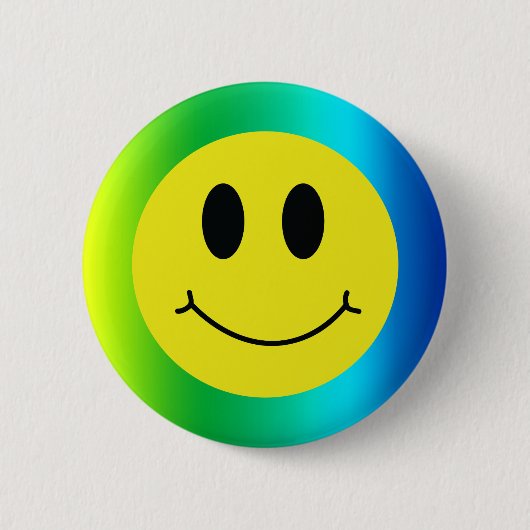 Grinning Face Classic Gradient Smile Emoji Button (Vorderseite)