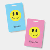 Grinning Face Classic mit Namen Ausweis (Vorder- & Rückseite)
