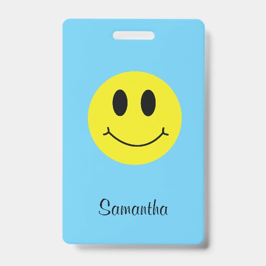 Grinning Face Classic mit Namen Ausweis (Vorderseite)