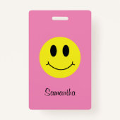 Grinning Face Classic mit Namen Ausweis (Rückseite)