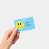 Grinning Face Classic mit Vorname Abzeichen Ausweis (Handheld)