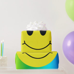 Grinning Face Classic Smiley Gradient Geschenkpapier