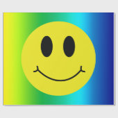 Grinning Face Classic Smiley Gradient Geschenkpapier (Flach)