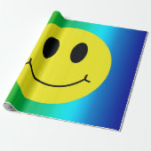 Grinning Face Classic Smiley Gradient Geschenkpapier (Ungerollt)