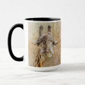 Grinning Giraffe Fotografie Moderne Wasserfarbe Tasse (Links)