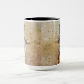 Grinning Giraffe Fotografie Moderne Wasserfarbe Tasse (Zentrum)