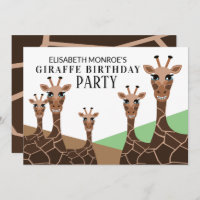 Grinning Giraffen, Giraffe Geburtstagsparty