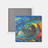 Grinning Grouper Fish Magnet (Vorderseite/Rückseite)