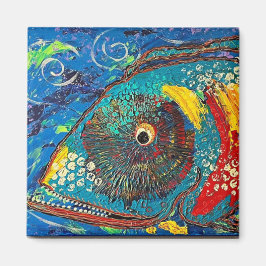 Grinning Grouper Fish Magnet