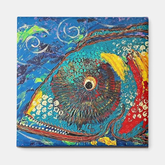 Grinning Grouper Fish Magnet (Vorne)