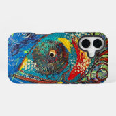 Grinning Grouper iPhone Case 16 Hülle (Rückseite (Horizontal))