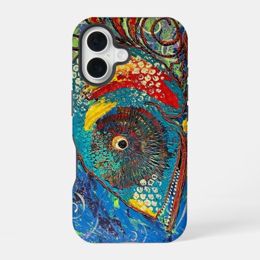 Grinning Grouper iPhone Case 16 Hülle (Rückseite)