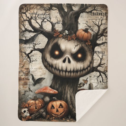 Grinning Grove - Wo Schatten lächeln Sherpadecke (Vorderseite)