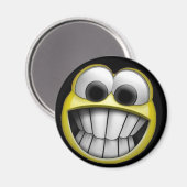 Grinning Happy Face Magnet (Vorderseite/Rückseite)