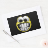 Grinning Happy Face Rechteckiger Aufkleber (Umschlag)