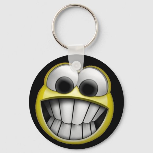 Grinning Happy Face Schlüsselanhänger (Vorderseite)
