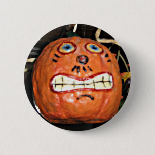Grinning Pumpkin Button