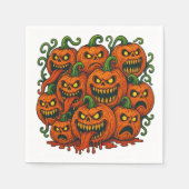 Grinning Pumpkin Halloween Serviette (Vorderseite)