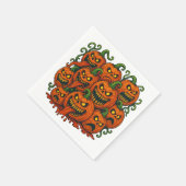 Grinning Pumpkin Halloween Serviette (Ecke)