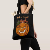 Grinning Pumpkin Trick oder Treateback Tasche (Von Nahem)