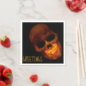 Grinning Skull-Grüße Serviette (Beispiel)