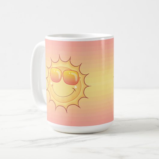 Grinning Sun Kaffeetasse (Vorderseite Links)