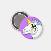 Grinning Unicorn Magnet (Vorderseite/Rückseite)